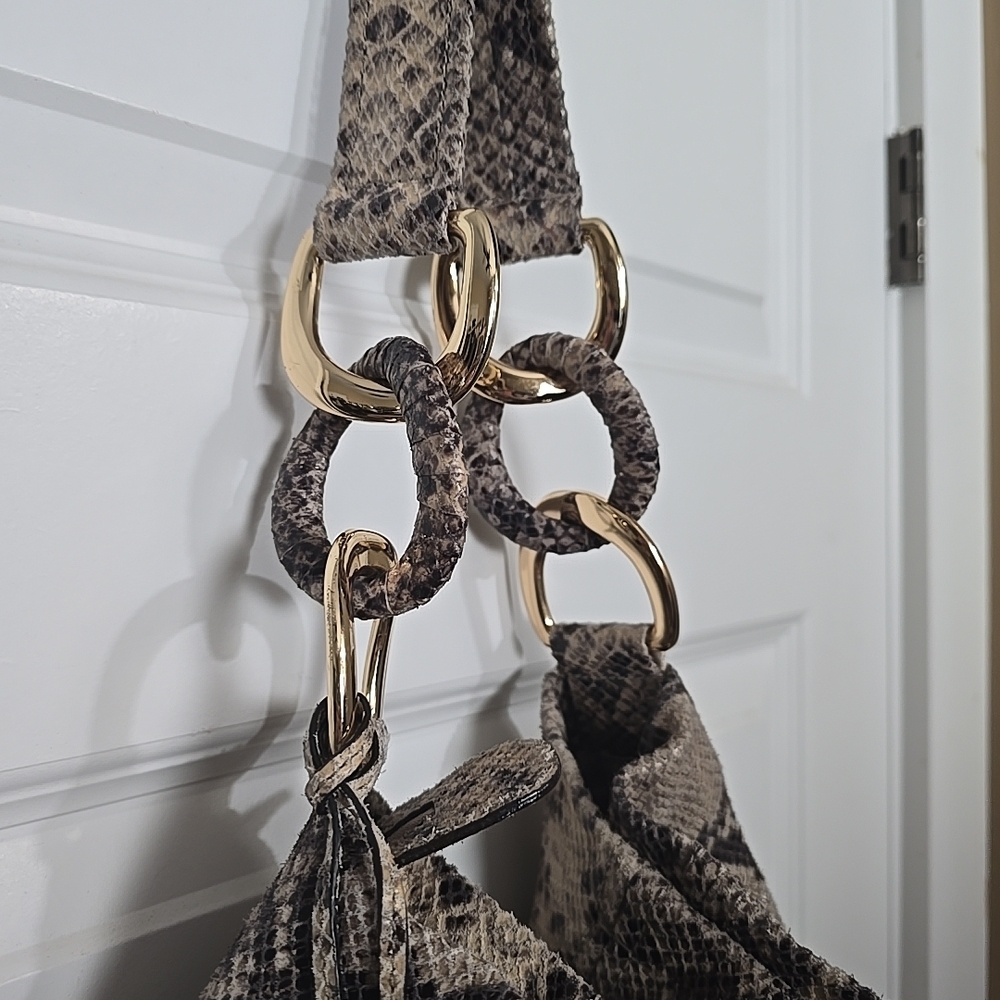 Michael Kors python print hobo bag, featuring gol… - image 5